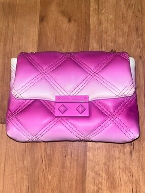 Betsey Johnson Pink Ombre Quilted Crossbody Bag